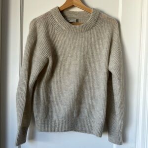 Everlane Alpaca Crew in Light Gray